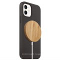 15 Watts Magnetic Bamboo Wood Material Wireless Charger For Iphone 12 Mini Pro